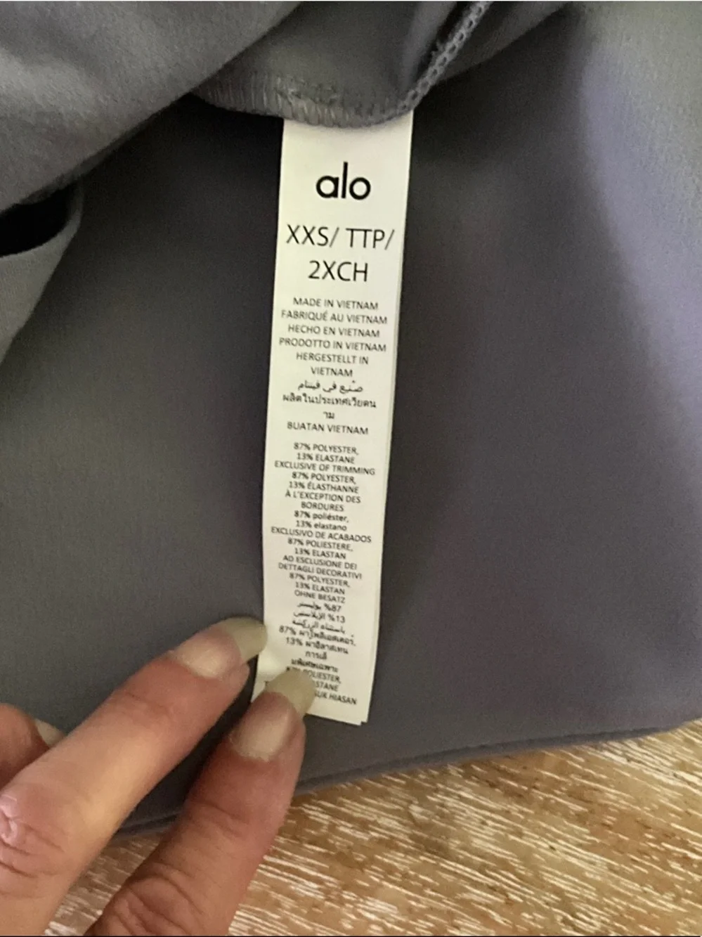 ALO Yoga Slate Gray Square Neck Bodycon Slip